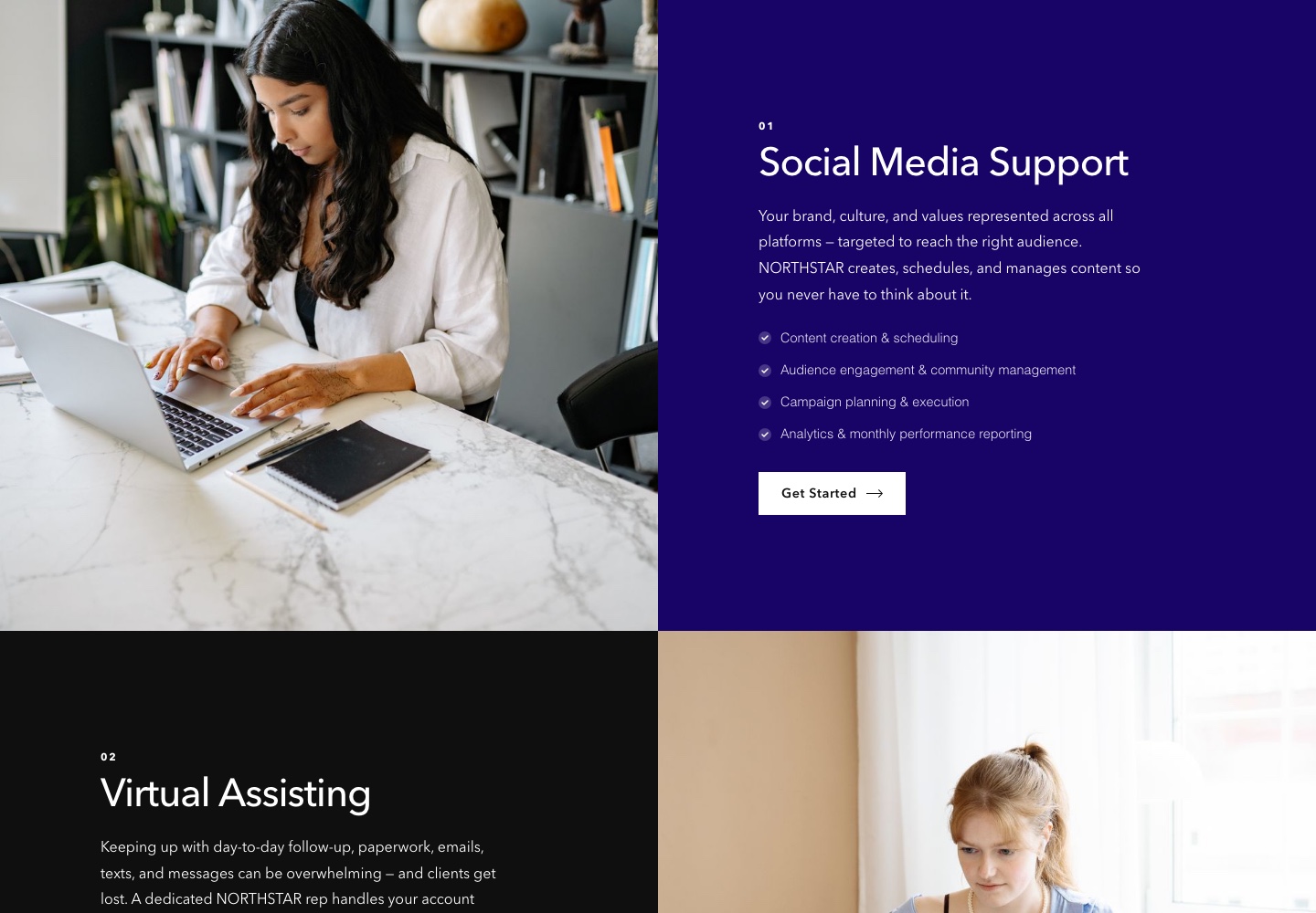 Northstar Studio detailed service section
